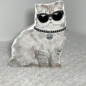 Stylish 𝐂𝐂 Cat Wood Cutout Art piece with Sunglasses